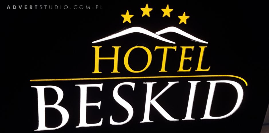 szyld podświetlany Hotel Beskid